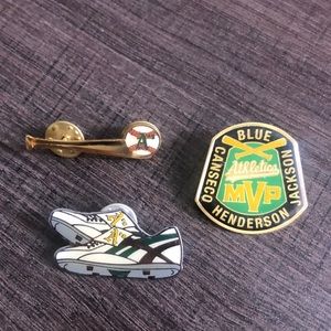 Vintage Oakland Athletics Pins (Set of 3)